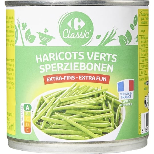 Haricots verts extra-fins CARREFOUR CLASSIC