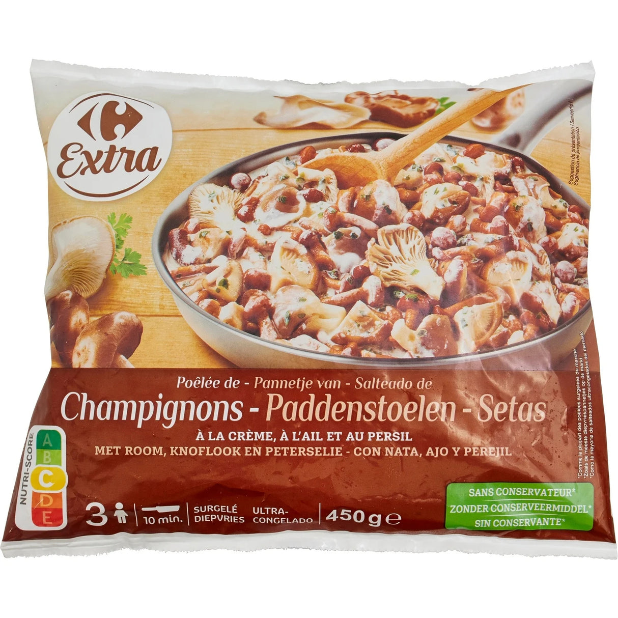 CARREFOUR Poêlée de Champignons à Cuisiner Surgelés 450 g