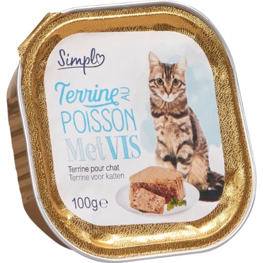 Pâtée pour chat Adulte en terrine au poisson SIMPL