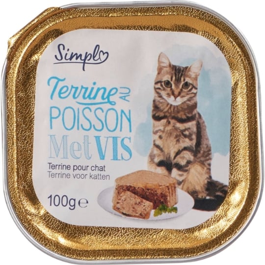 Pâtée pour chat Adulte en terrine au poisson SIMPL