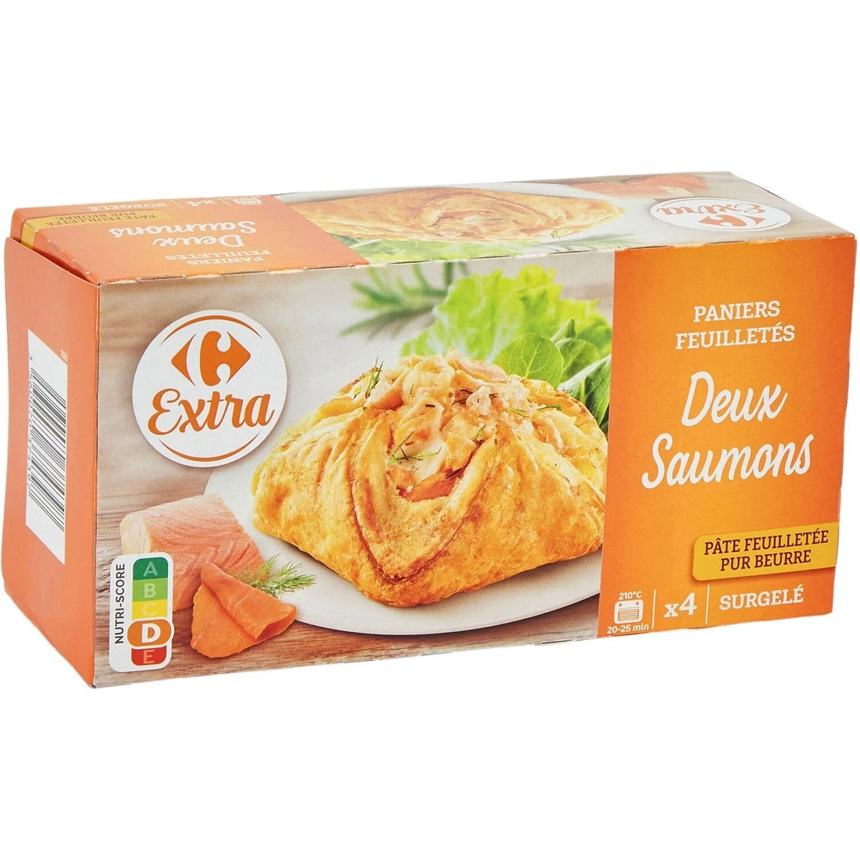 CARREFOUR Paniers aux 2 Saumons Surgelés 4 x 100 g