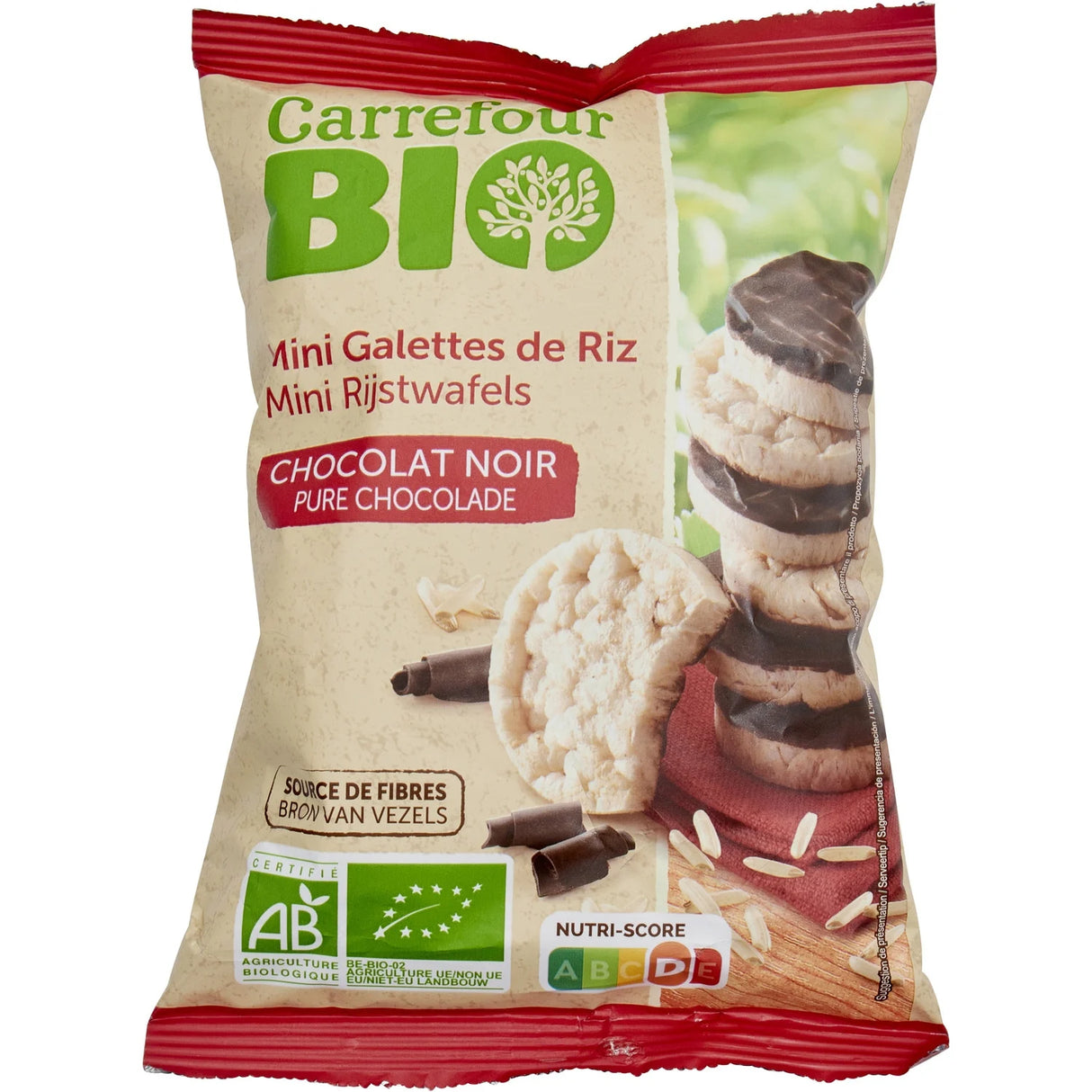 CARREFOUR BIO Mini Galettes de Riz Chocolat Noir 60g