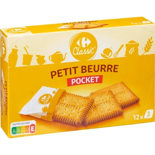 Biscuits Petit Beurre pockets CARREFOUR CLASSIC