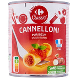 Plat cuisiné Cannelloni pur bœuf CARREFOUR CLASSIC