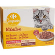 Pâtée pour chat Adulte en sauce au bœuf, au poulet, à la dinde & veau CARREFOUR COMPANINO