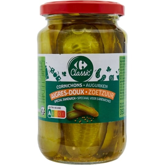 Cornichons en tranches aigres-doux CARREFOUR CLASSIC