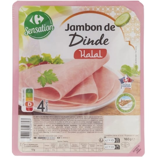 Jambon de dinde halal CARREFOUR SENSATION