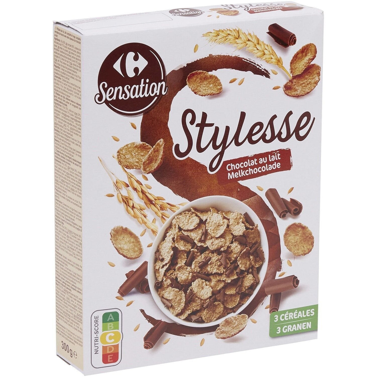 CARREFOUR STYLESSE Pétales Riz/Blé/Chocolat au Lait 300 g