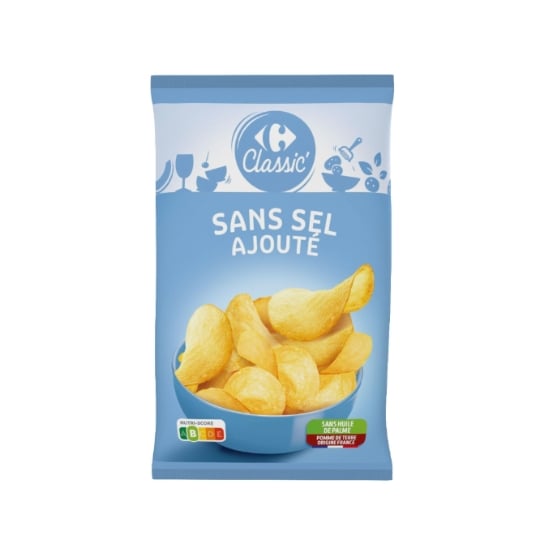 Chips sans sel ajouté CARREFOUR CLASSIC