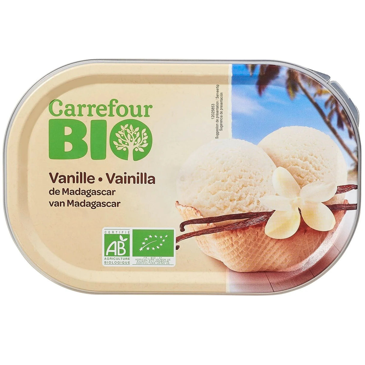 CARREFOUR BIO Glace Vanille 450 g