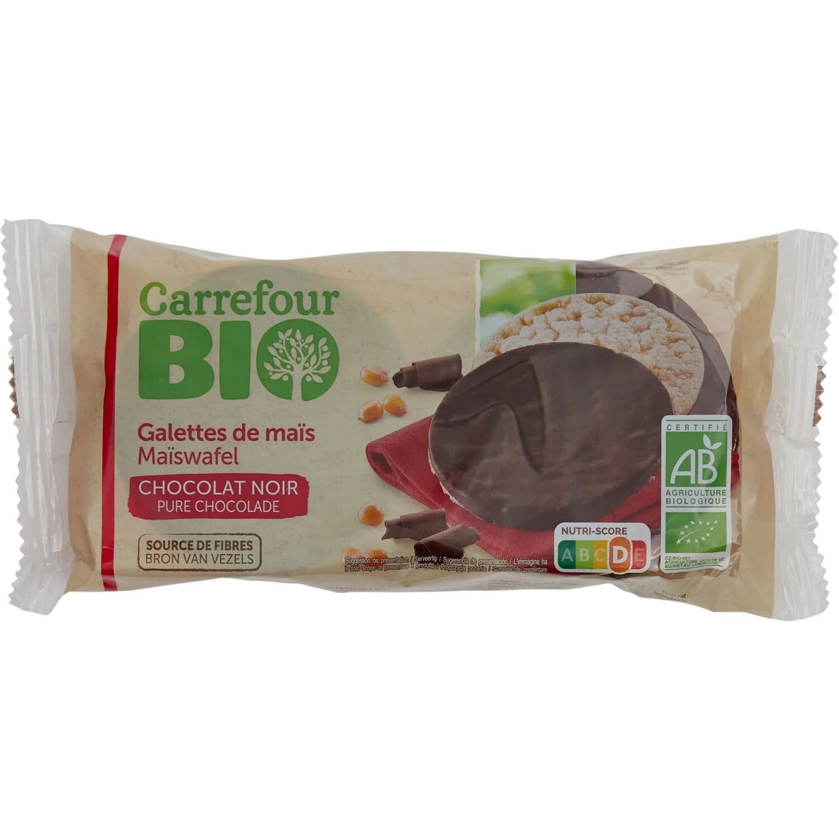 CARREFOUR BIO Galettes de Maïs Chocolat Noir 100g