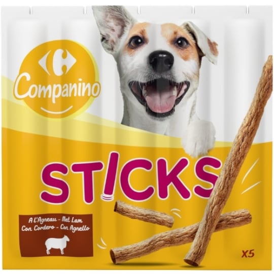 Récompense pour chien Sticks à l'agneau CARREFOUR COMPANINO