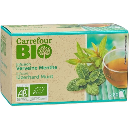 Infusion verveine menthe Bio CARREFOUR BIO