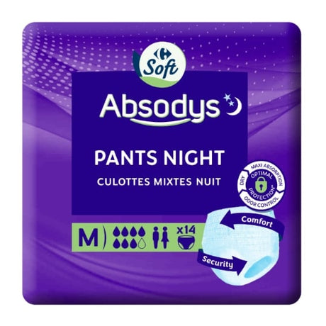 Culottes Fuites Urinaires Mixtes Protection Totale Nuit Taille M Absodys CARREFOUR