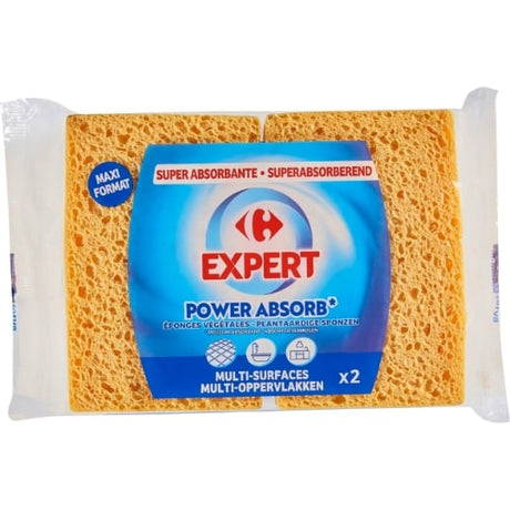 Eponge végétale multi-surfaces super absorbantes CARREFOUR EXPERT