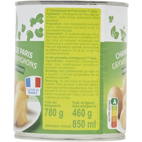 Champignons de Paris entiers 1er choix CARREFOUR CLASSIC