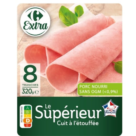 Jambon Le Supérieur à l'étouffée CARREFOUR EXTRA