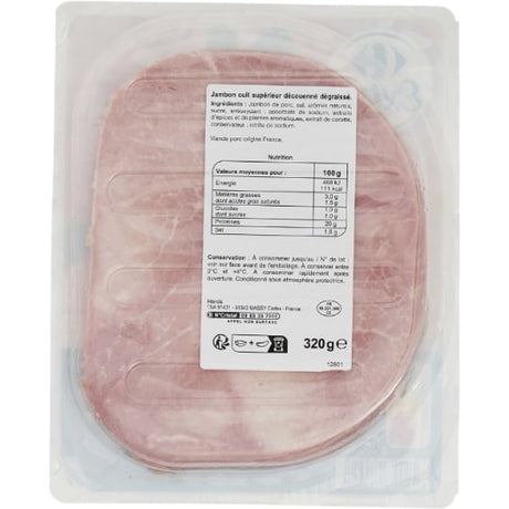 Jambon Le Supérieur à l'étouffée CARREFOUR EXTRA