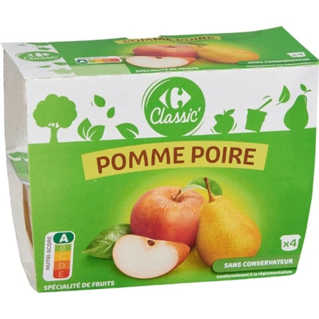 Compote pomme poire CARREFOUR CLASSIC