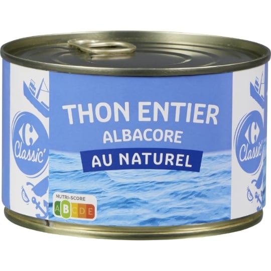 Thon entier au naturel CARREFOUR CLASSIC