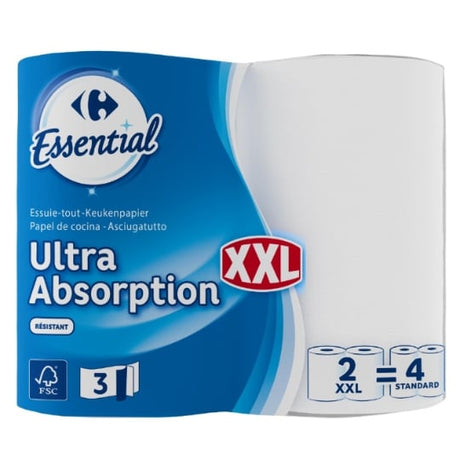 Essuie-tout Ultra Absorption XXL Blanc CARREFOUR ESSENTIAL