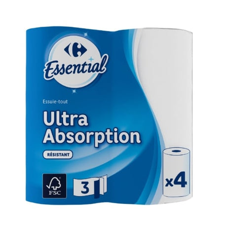 Essuie-tout Ultra Absorption CARREFOUR ESSENTIAL