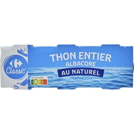 Thon entier Albacore au naturel CARREFOUR CLASSIC