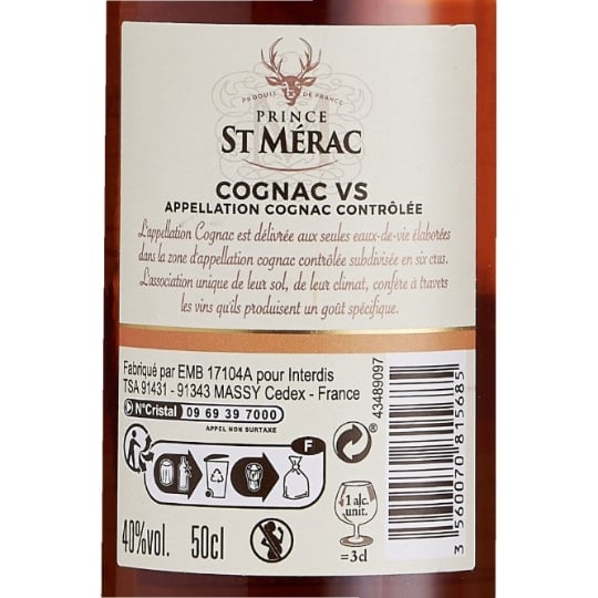 Cognac VS PRINCE DE ST MERAC