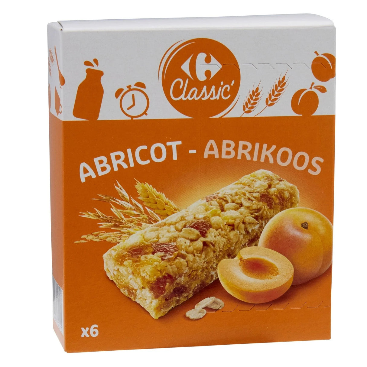 CARREFOUR Barres Céréalières Abricot 4 Céréales 6x21 g