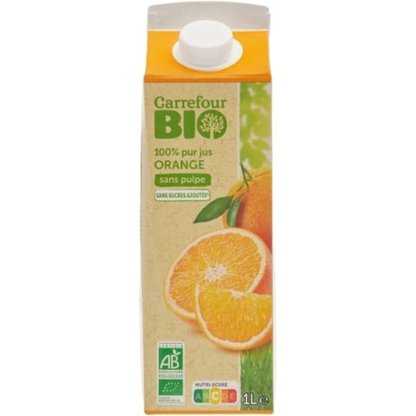 Jus d'orange pur jus sans pulpe CARREFOUR BIO