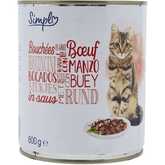 Pâtée pour chat Adulte en sauce au bœuf SIMPL