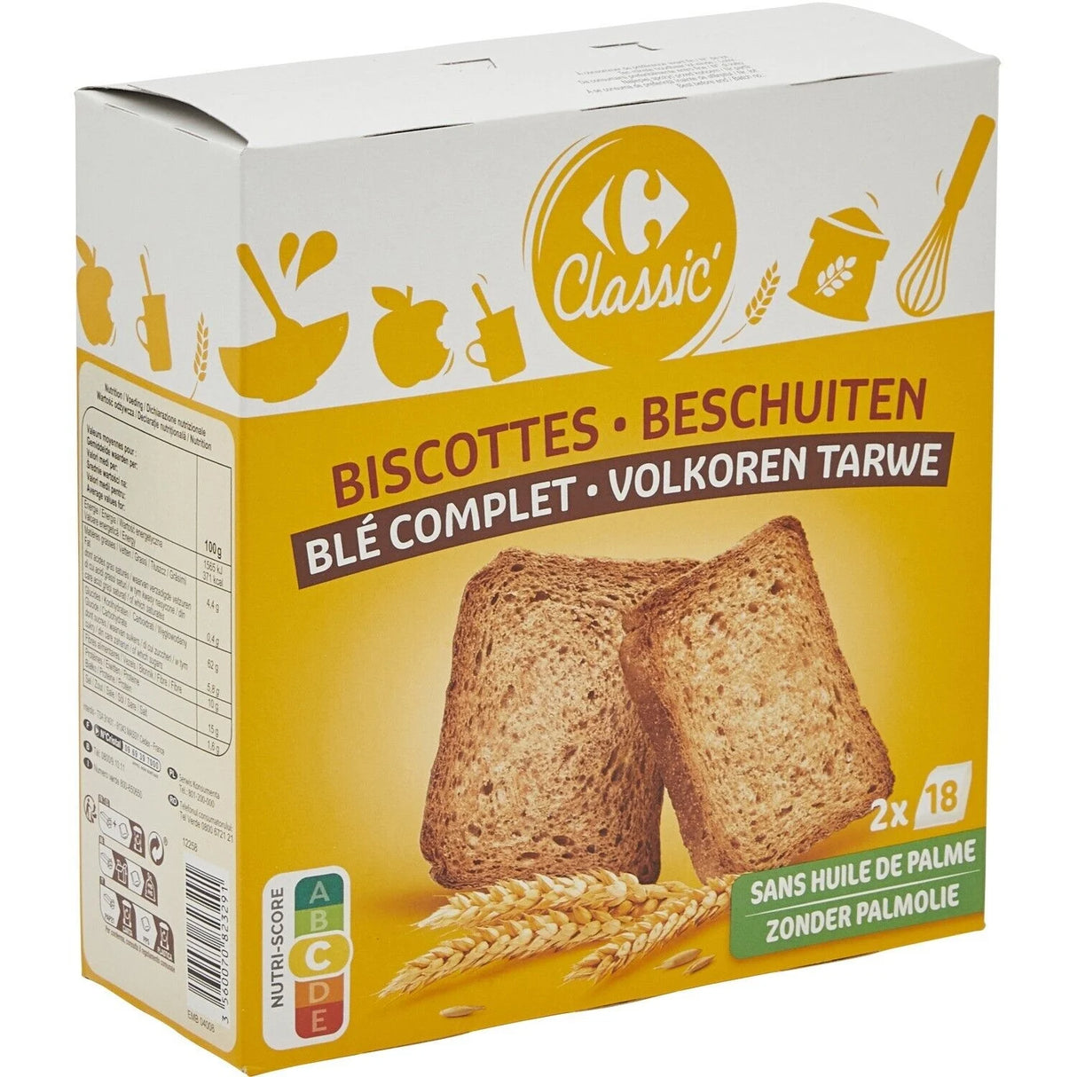 CARREFOUR BIO Biscottes Complètes 300 g