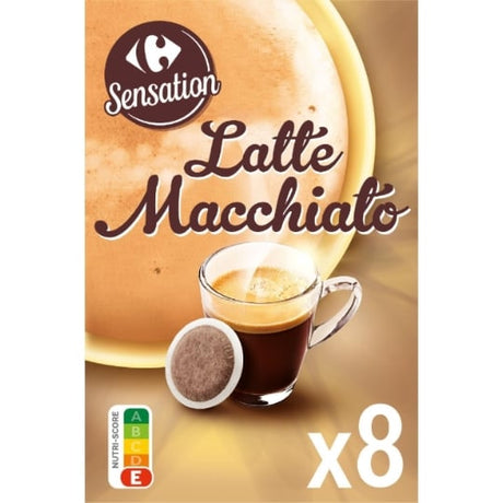 Café dosettes Latte Macchiato CARREFOUR SENSATION