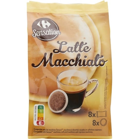 Café dosettes Latte Macchiato CARREFOUR SENSATION