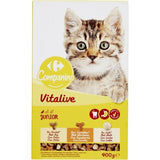 Croquettes pour chat Junior au poulet, aux carottes avec du lait CARREFOUR