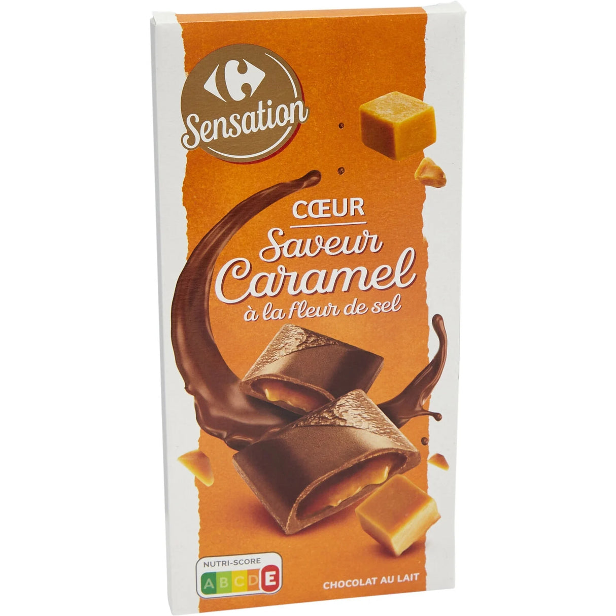 CARREFOUR Chocolat Lait Fourré Caramel 125g