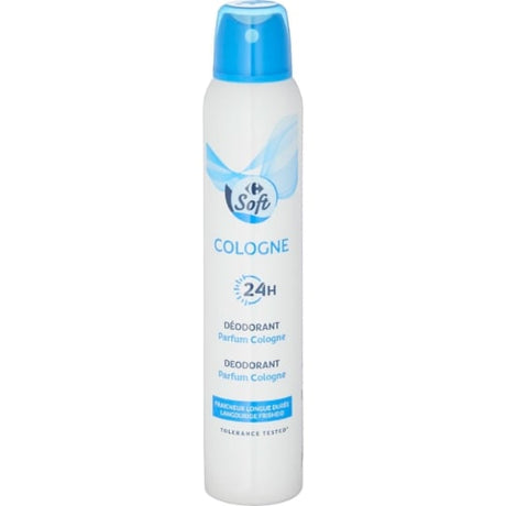 Déodorant Spray 24 h parfum Cologne CARREFOUR SOFT