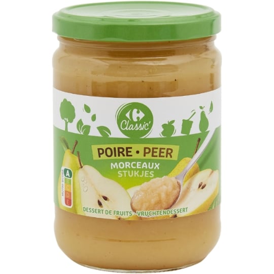 Compote poire avec morceaux CARREFOUR