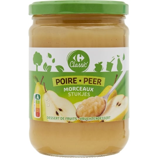 Compote poire avec morceaux CARREFOUR