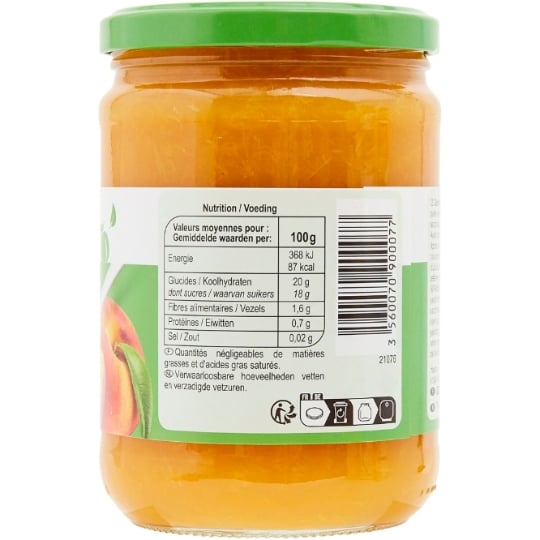 Compote pêche avec morceaux CARREFOUR CLASSIC