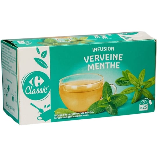 Infusion verveine menthe CARREFOUR CLASSIC