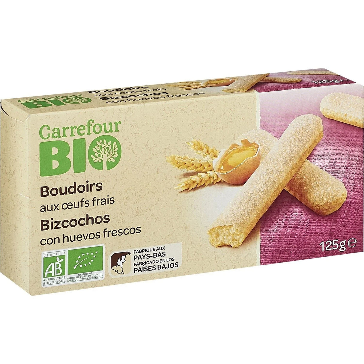 CARREFOUR BIO Boudoirs Traditionnels 125g