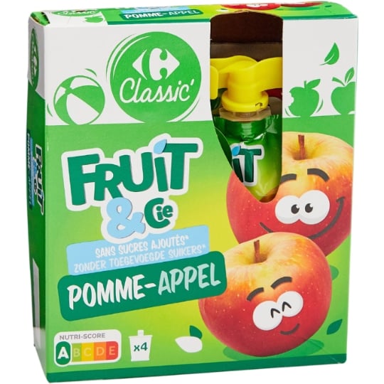 Compotes pomme sans sucres ajoutés CARREFOUR CLASSIC