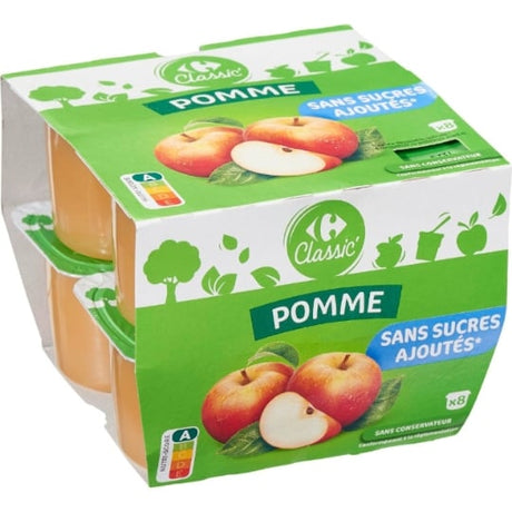 Compote pomme sans sucres ajoutés CARREFOUR CLASSIC