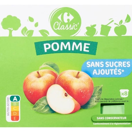 Compote pomme sans sucres ajoutés CARREFOUR CLASSIC