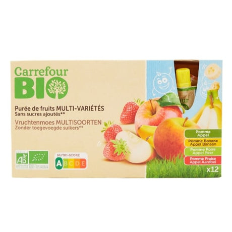 Compotes multi-variétés sans sucres ajoutés CARREFOUR BIO