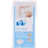 Coton pour bébé Carrés Sensitive CARREFOUR BABY