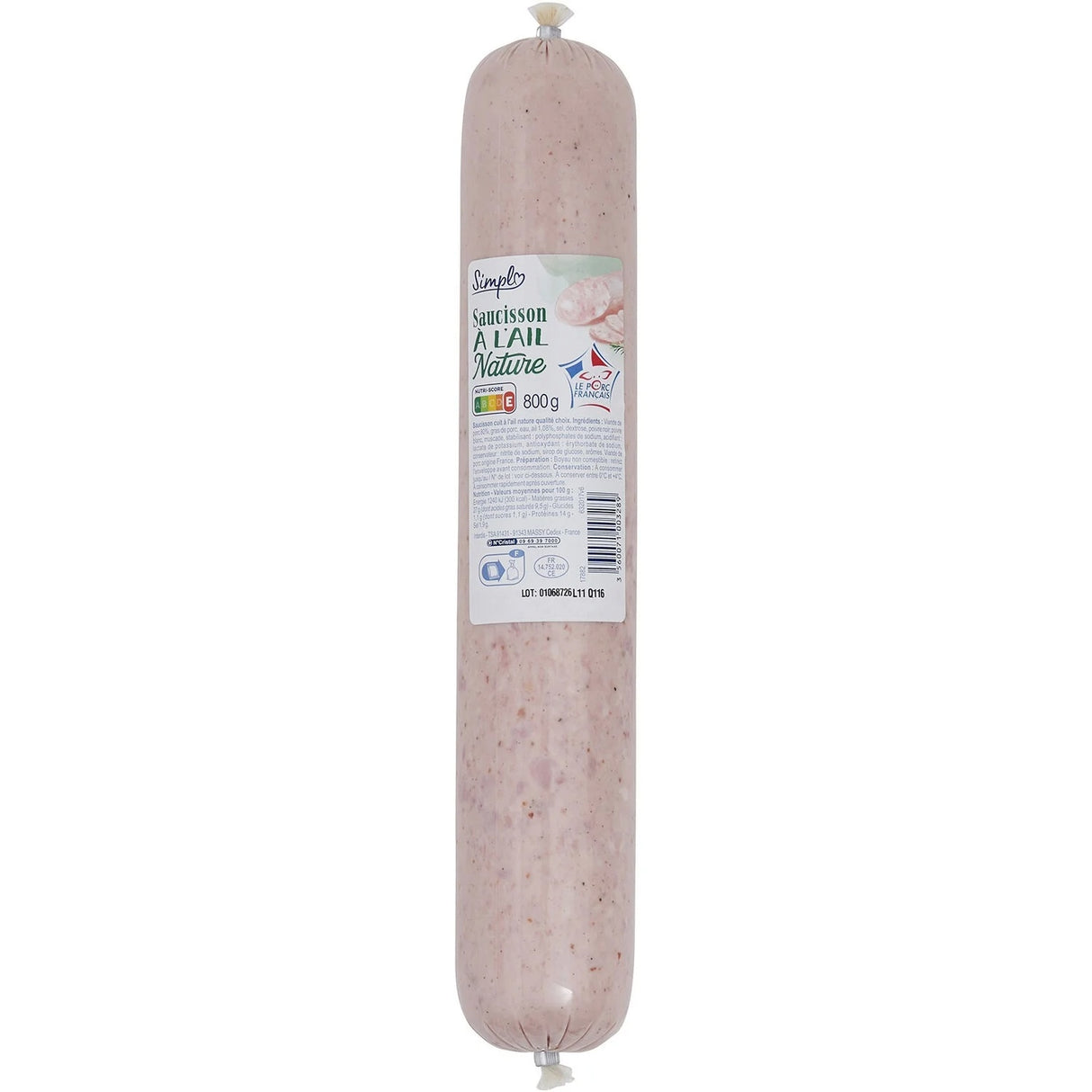 PREMIUM Saucisson à l'Ail Nature 800 g