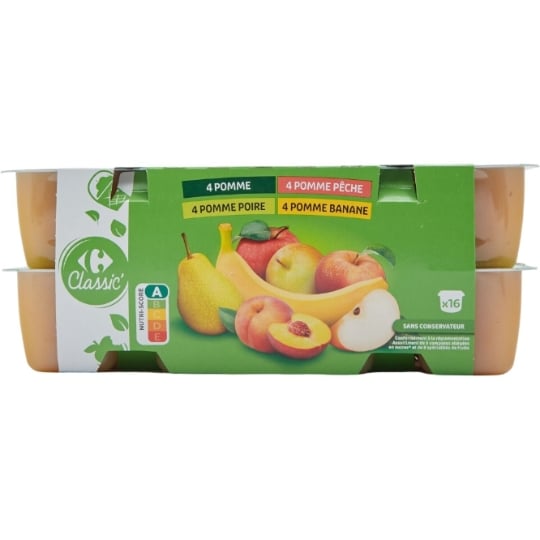 Desserts de fruits assortiment CARREFOUR CLASSIC