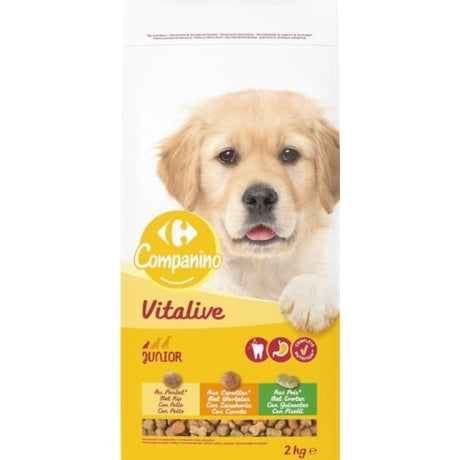 Croquettes pour chien Junior au poulet & légumes CARREFOUR